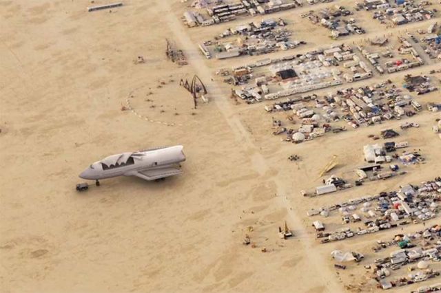 Converted Jumbo Jet lands at Burning Man (7)