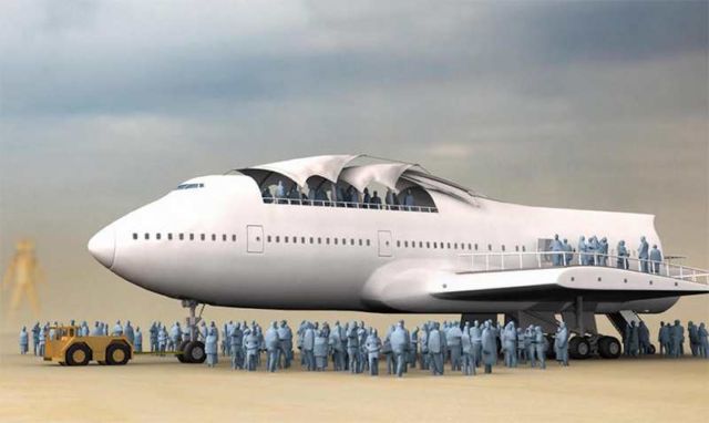 Converted Jumbo Jet lands at Burning Man (6)