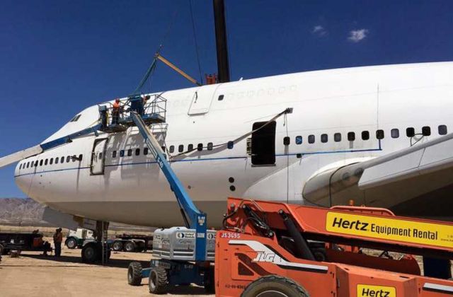 Converted Jumbo Jet lands at Burning Man (5)