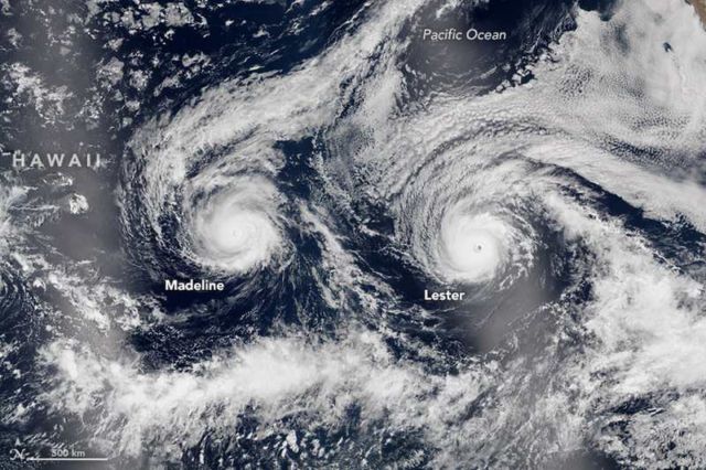 Hurricanes Madeline and Lester