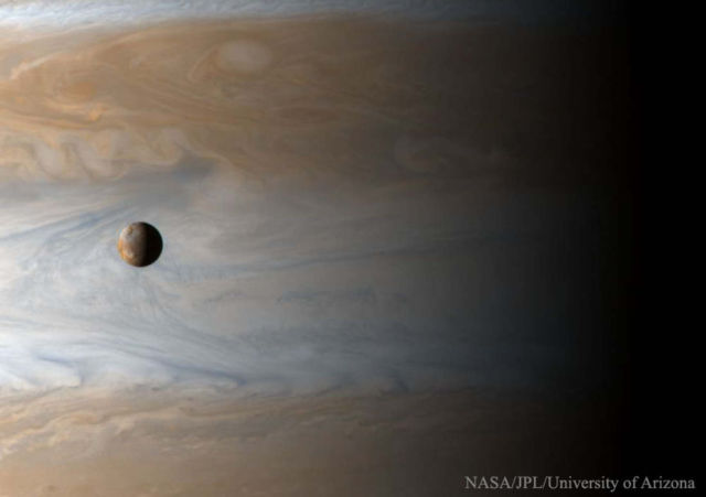 Io Moon over Jupiter