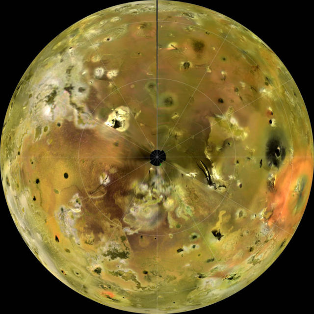 Io Moon over Jupiter 