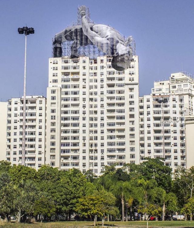 Public artworks by JR across Rio de Janeiro