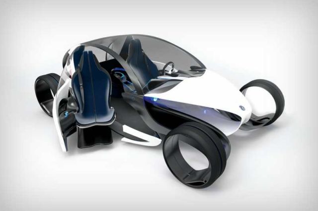 E- legance futuristic electric car