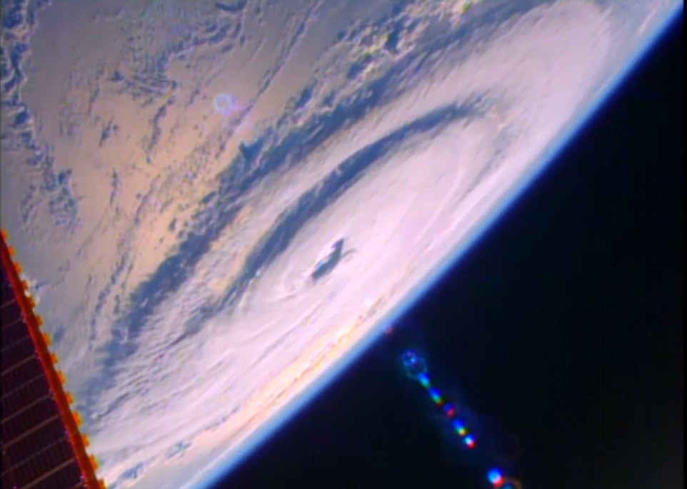 ISS Orbits over three Hurricanes 1