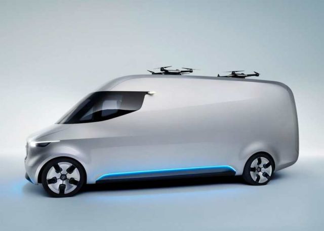 Mercedes unveils Drone-equipped Delivery Van (9)