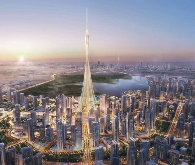 Dubai Creek observation tower by Calatrava