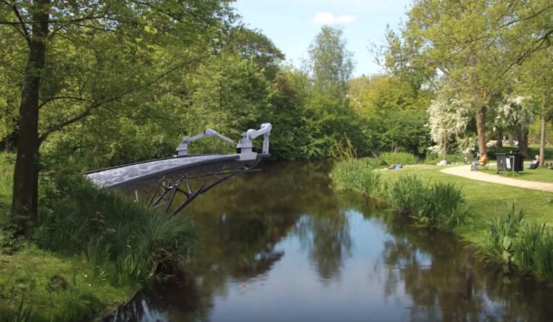 Robots Are 3D Printing a Bridge video 1