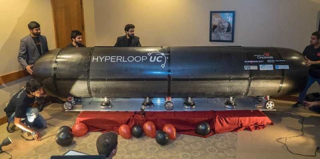 Hyperloop pod Levitate for the first time