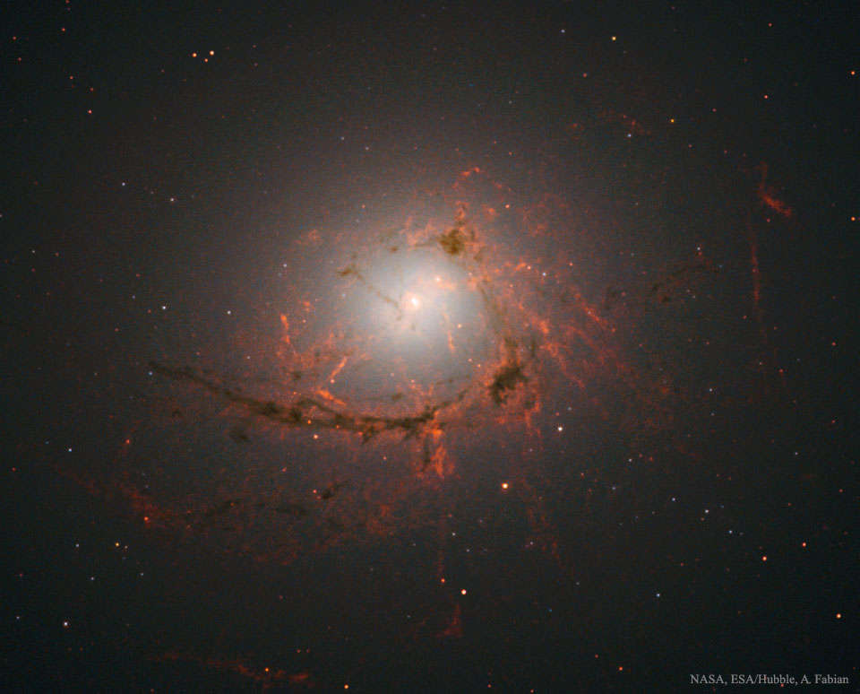 Filaments around a Black Hole in galaxy NGC 4696