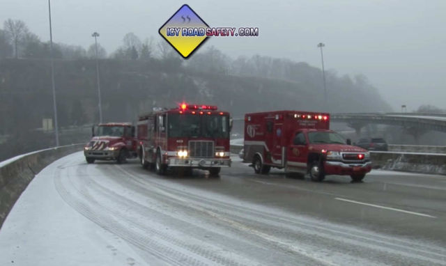 How to correct a slide on an Icy Road