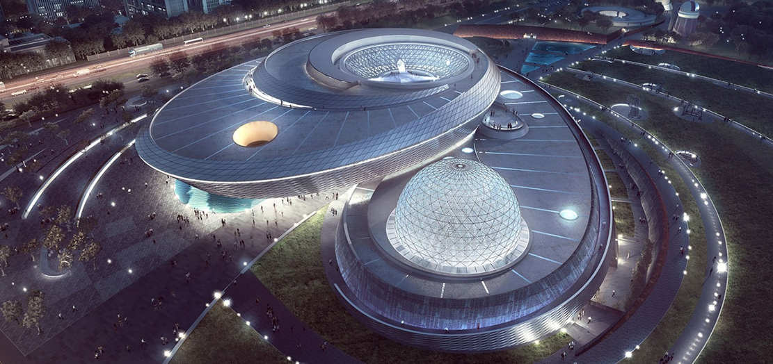 Spiraling Shanghai Planetarium | WordlessTech