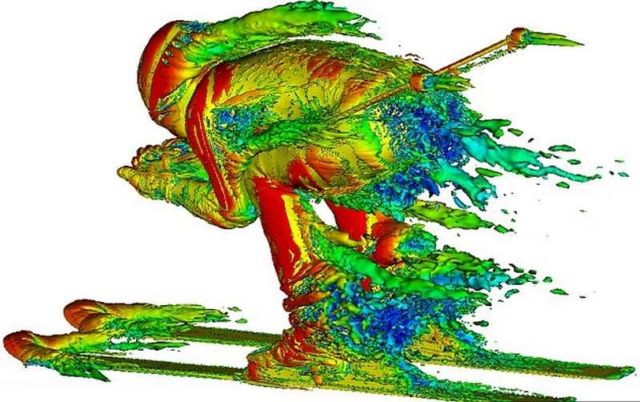 3D images unveil the airflow around Skiers