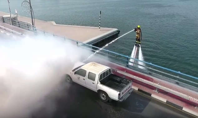 Dubai firefighters are using Waterjet propelled Hoverboards 1