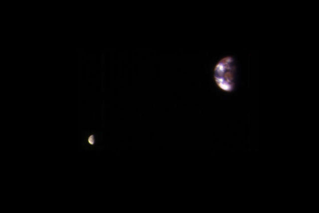 Earth and Moon from Mars