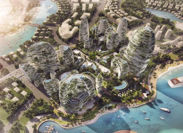 Forest City - futuristic new city in Malaysia