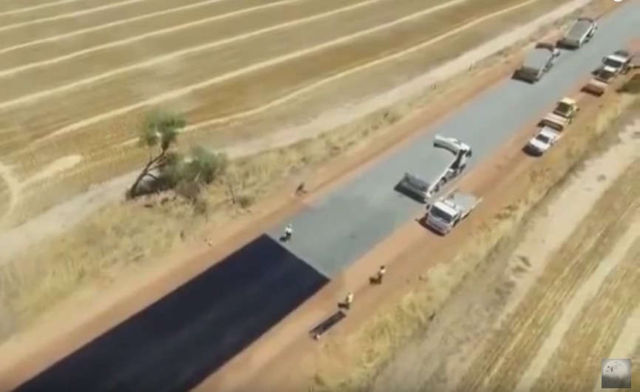 The amazing way they build a road at Australia 1
