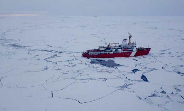 View of Summer Arctic Sea Ice 