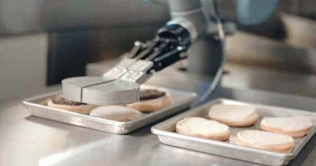 Burger-flipping robot