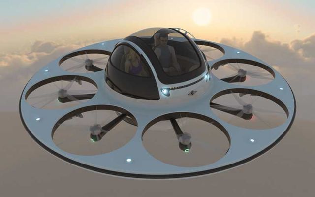 Jet capsule IFO two-seater drone
