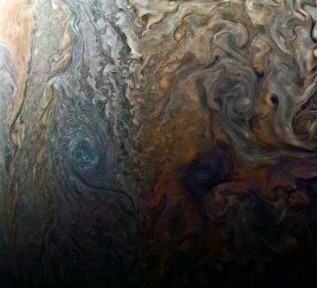 Jovian 'galaxy' of swirling storms 