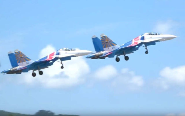 Russian Knights - first show with Su-30
