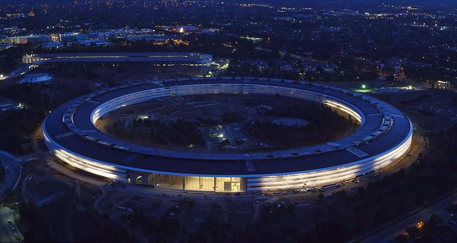 Apple's spaceship at sunset
