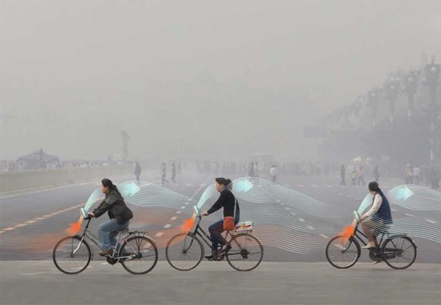 The Smog free bicycles Purify Pollution