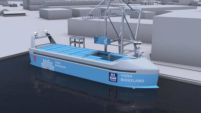 World's first Autonomous, zero emission Container ship