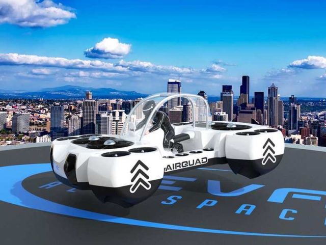 AirQuadOne Flying Car concept