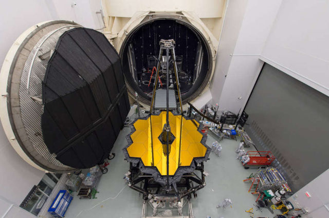 Webb Telescope for Testing in Space Simulation Chamber