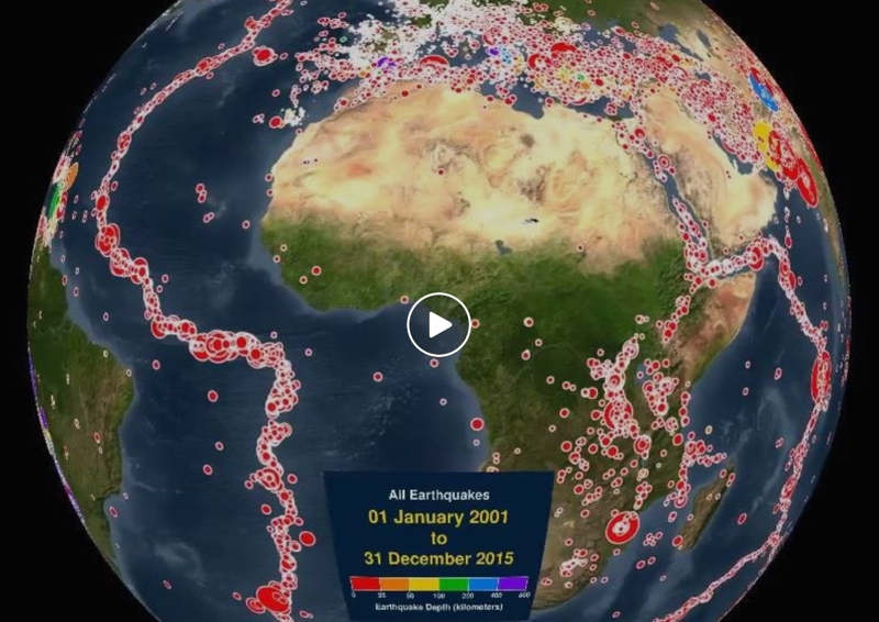Earthquakes on Earth - 2001-2015