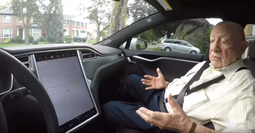 97 Year Old in a Tesla