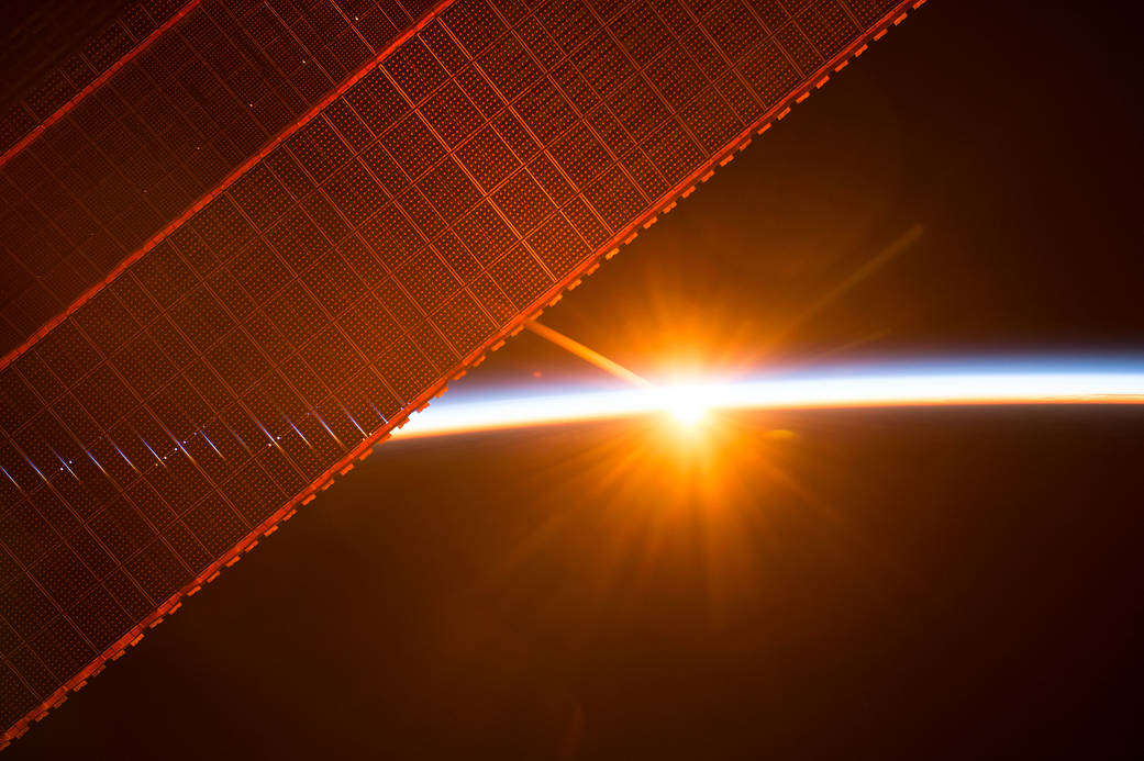 Sunrise Through the Solar Arrays