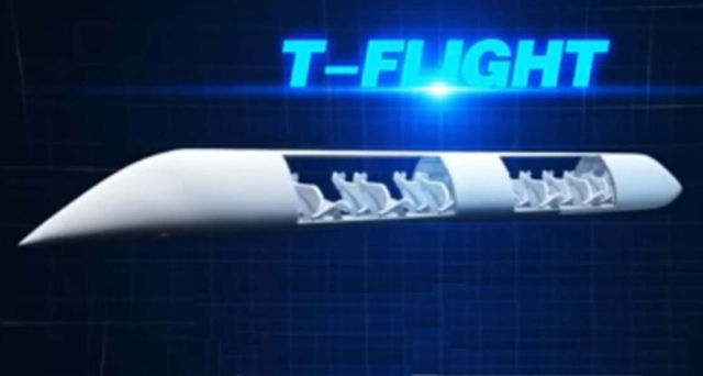 4000km per hour Supersonic Flying Train