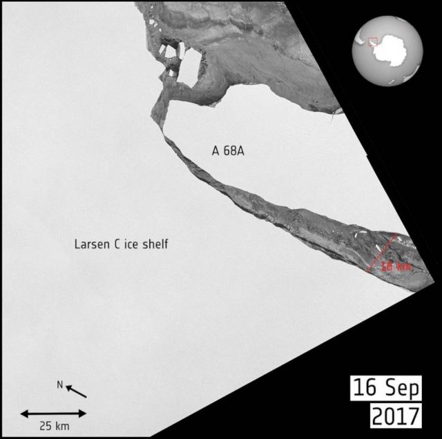 Giant Iceberg that broke from Antarctica has begun Drifting