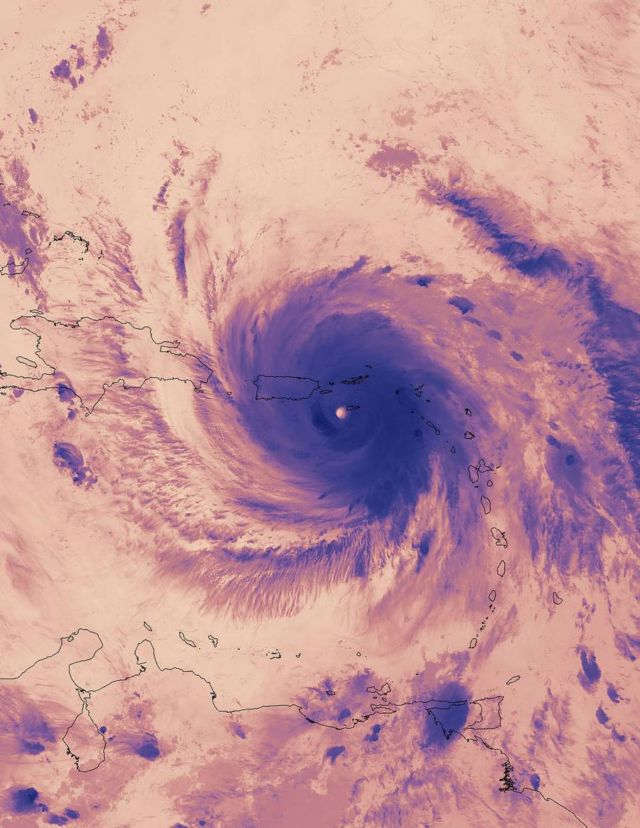 Thermal Image of Hurricane Maria