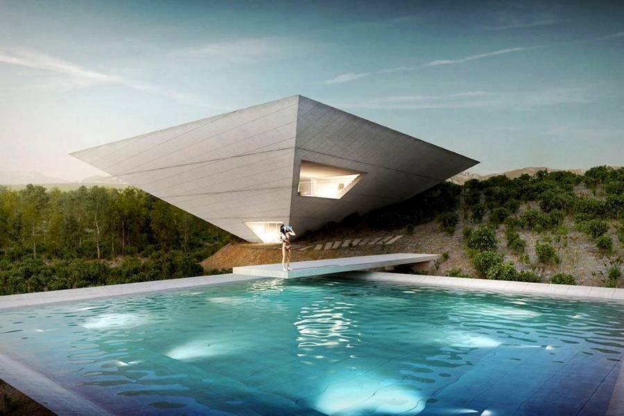 Inverted Pyramid shaped house (6)