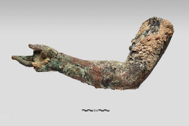 A Bronze Arm from the Antikythera Shipwreck discovered