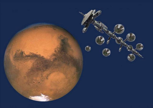 Domed Mars colony with Vertical Forests (2)