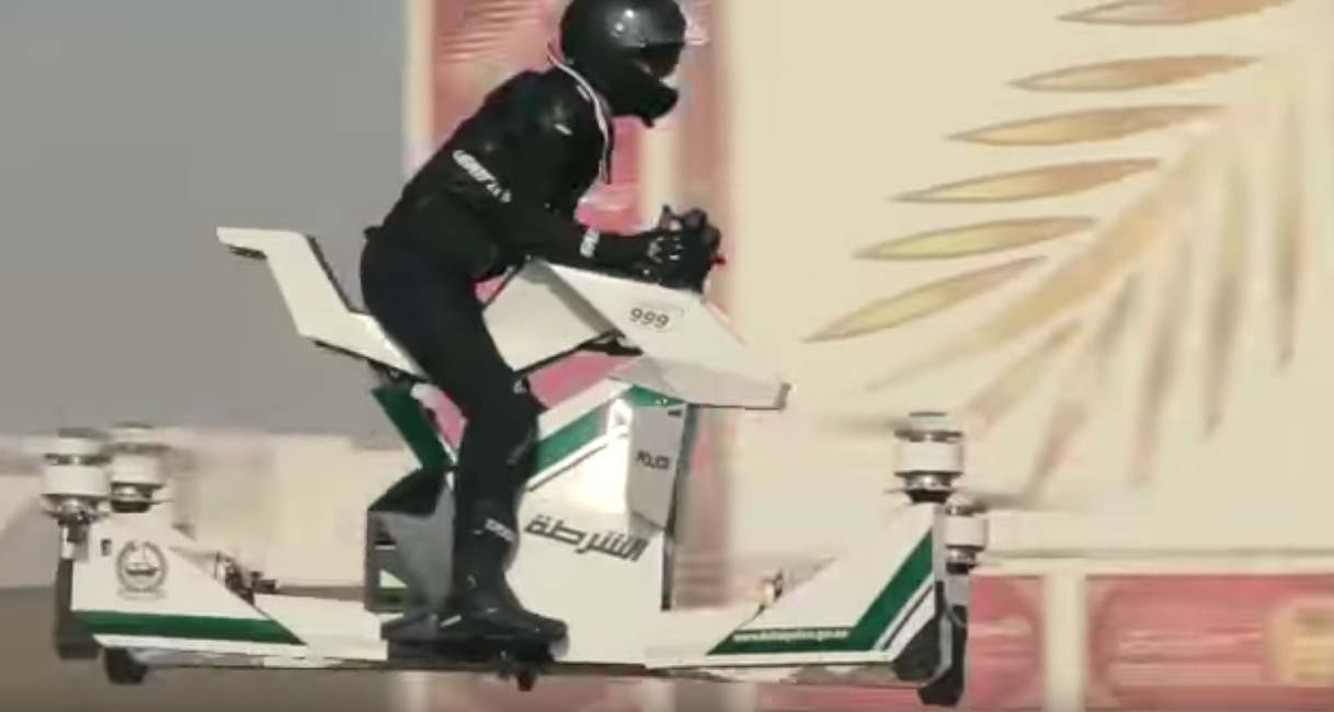 Dubai police are flying Hoverbikes