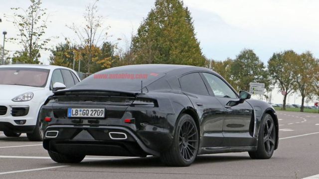 Porsche Mission E car gets spotted (3)