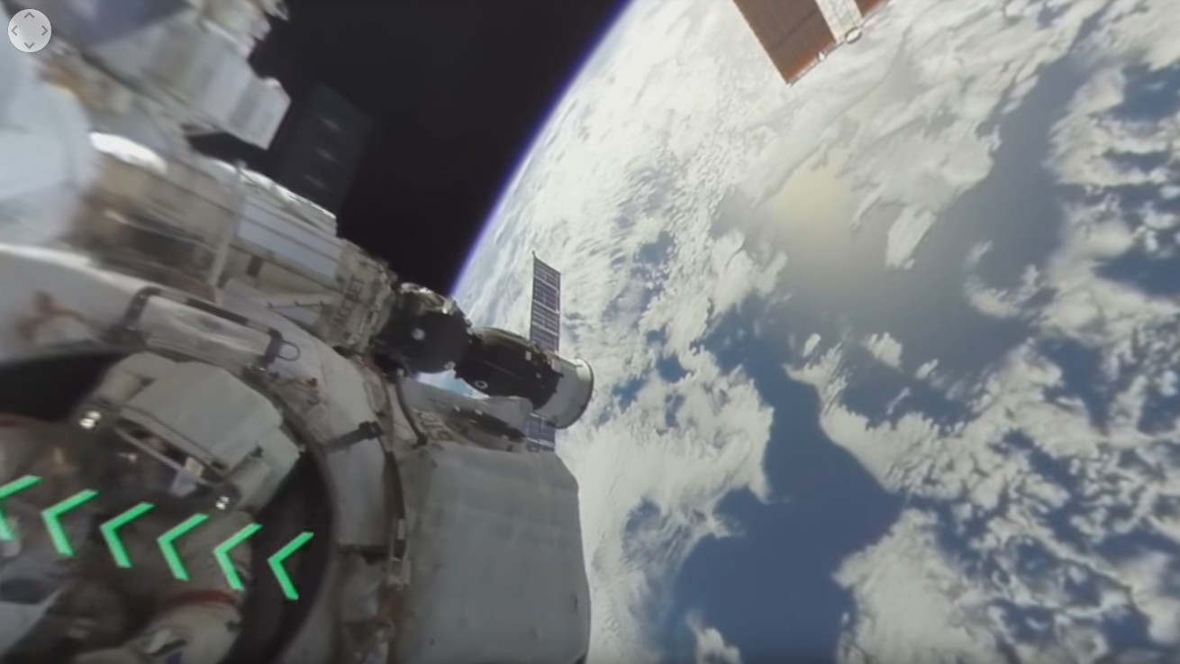 Spacewalk filmed in 360 for the first time