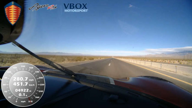 Koenigsegg Agera RS hits 284 mph