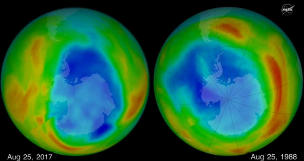 Ozone Hole smallest since 1988