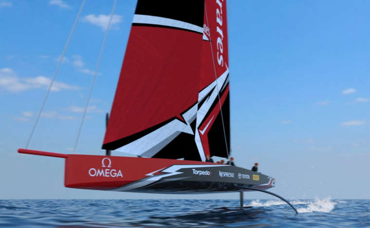 The America's Cup amazing AC75 boat