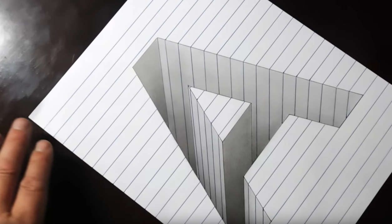 Drawing A Hole in Line Paper