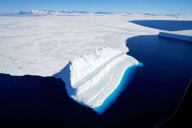 The Bluest of Ice in Antarctica's McMurdo Sound