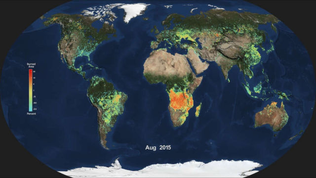 NASA's 'Fire map' of Earth