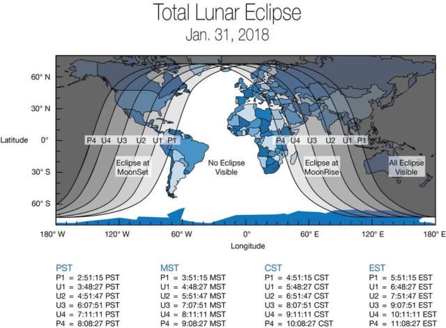 Super Blue Blood Moon Total Lunar Eclipse